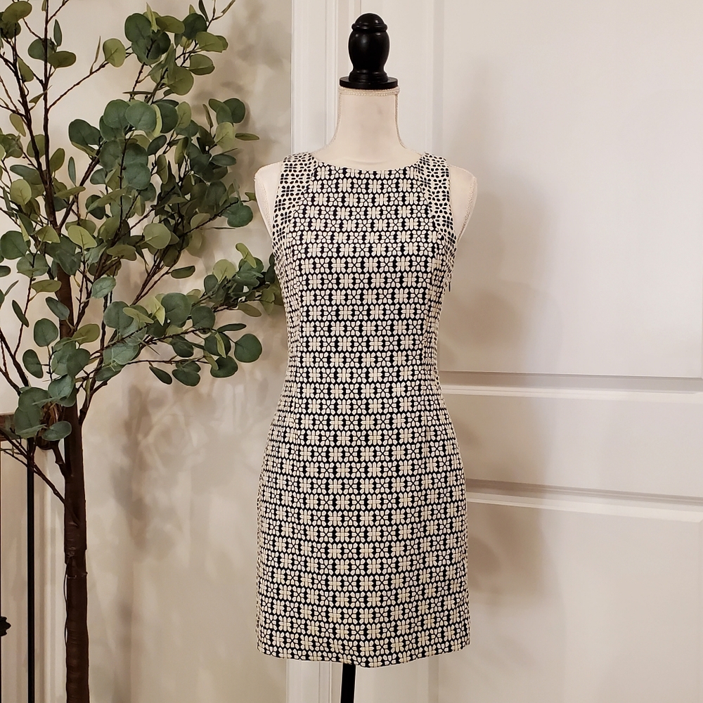 Banana Republic Navy Blue / Cream Mini Dress
